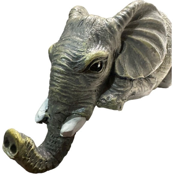 LOT Of 6 Handmade Collectible Elephant Figurines Realistic Safari Animal Decor - Picture 2 of 16